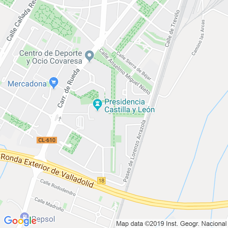 Código Postal calle Castaños, paseo en Valladolid