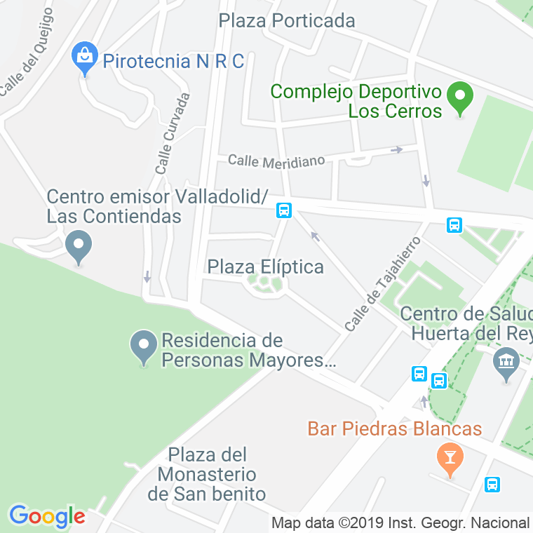 Código Postal calle Eliptica, plaza en Valladolid