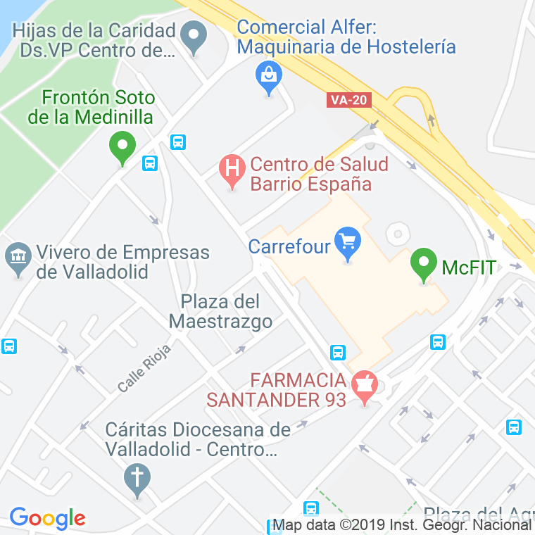Código Postal calle Costa Brava en Valladolid