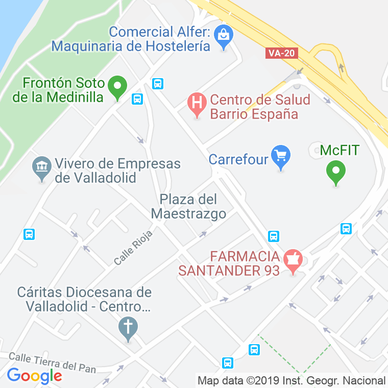 Código Postal calle Garrigas en Valladolid