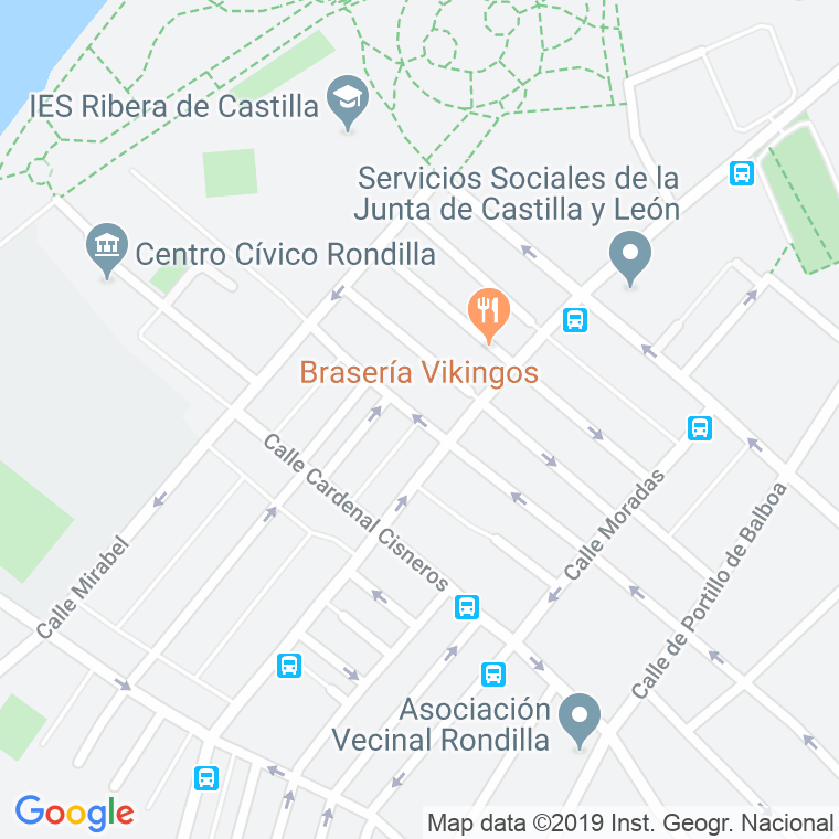 Código Postal calle Gutierre De Cetina en Valladolid