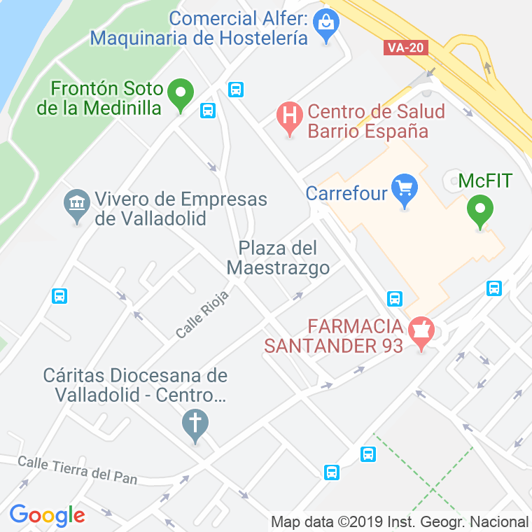 Código Postal calle Maestrazgo, plaza en Valladolid