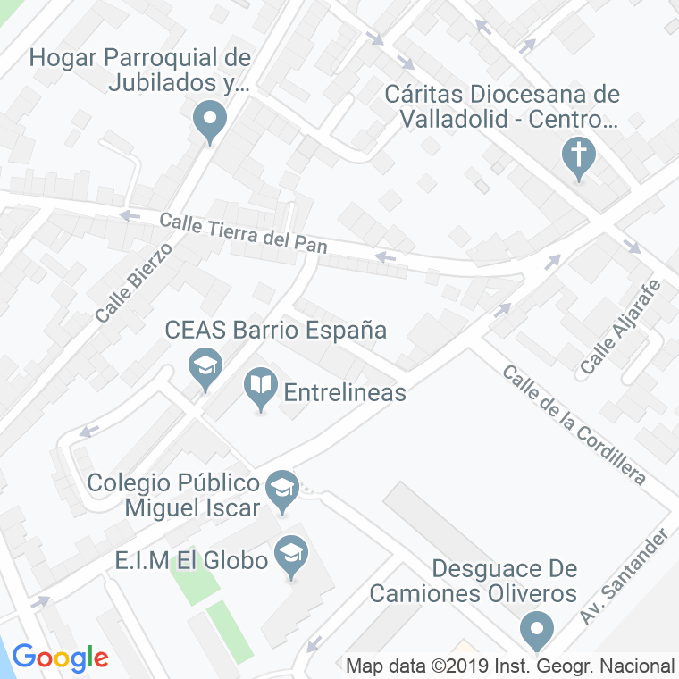 Código Postal calle Paramo en Valladolid