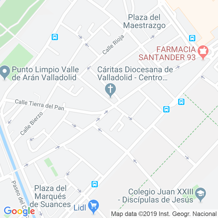 Código Postal calle Serrania De Ronda en Valladolid