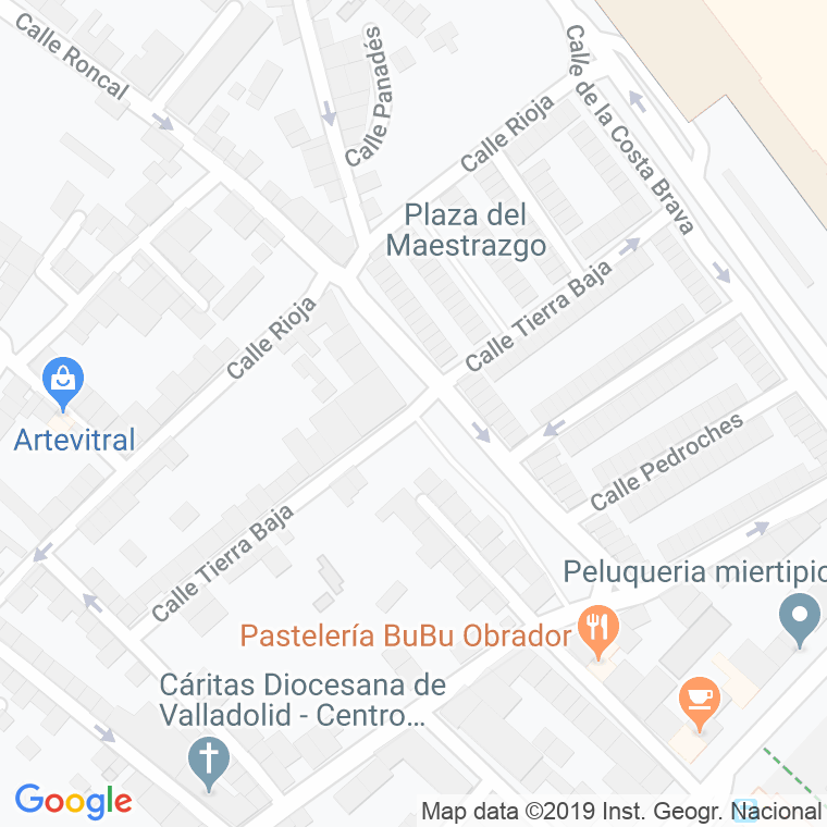 Código Postal calle Tierra Baja en Valladolid