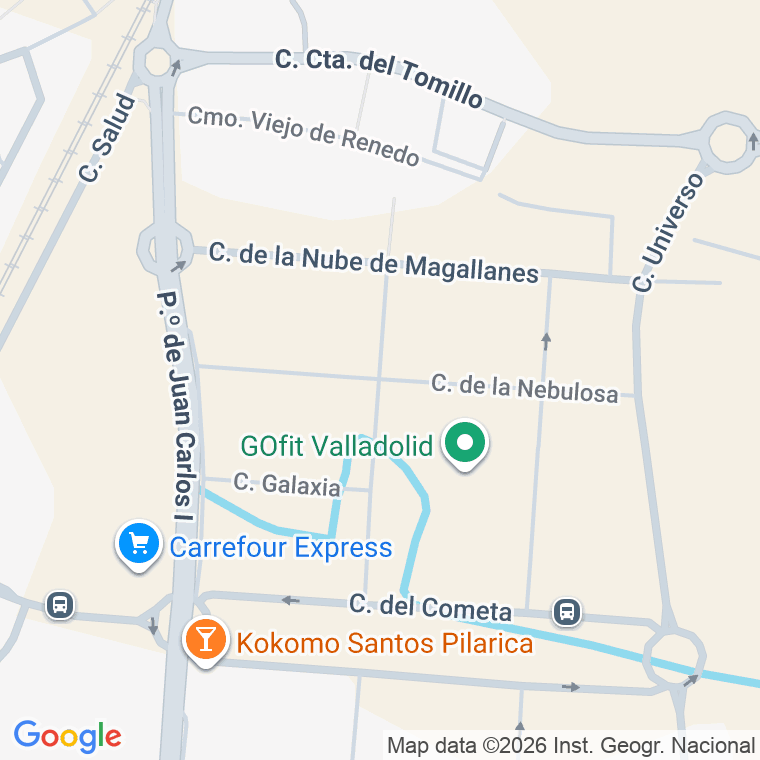 Código postal de Calle Nebulosa en Valladolid