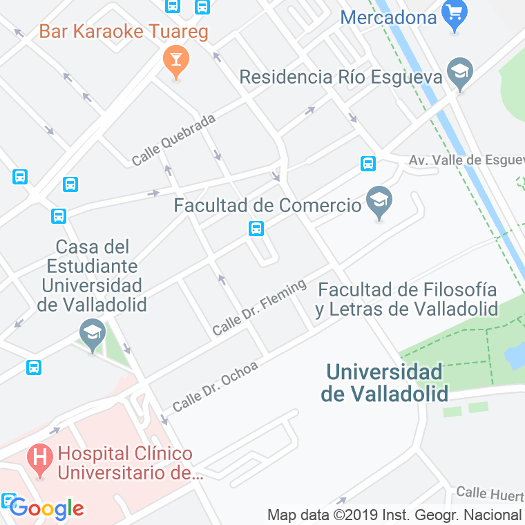 Código Postal calle Doctor Marañon, plaza en Valladolid