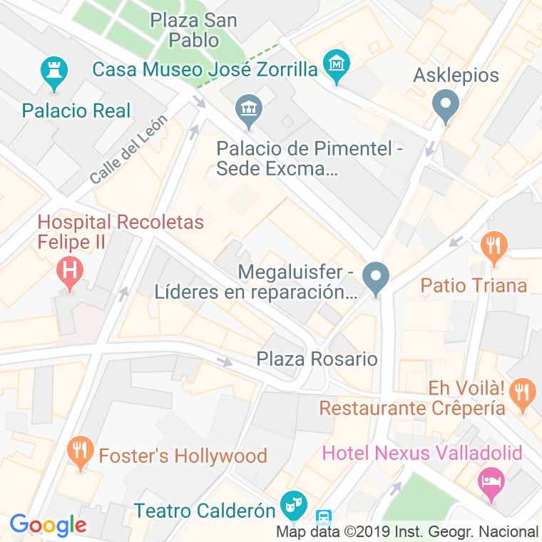 Código Postal calle Flamenco en Valladolid