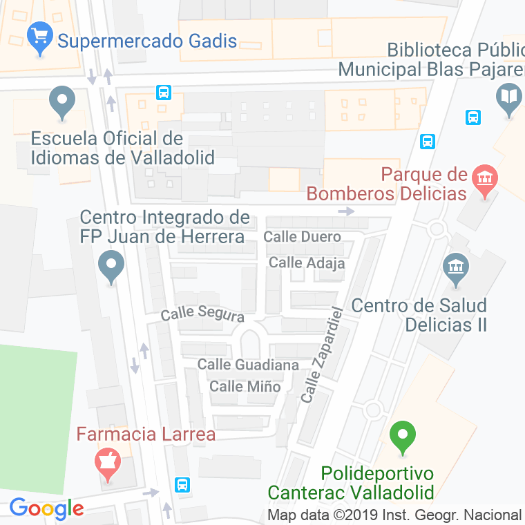 Código Postal calle Adaja en Valladolid