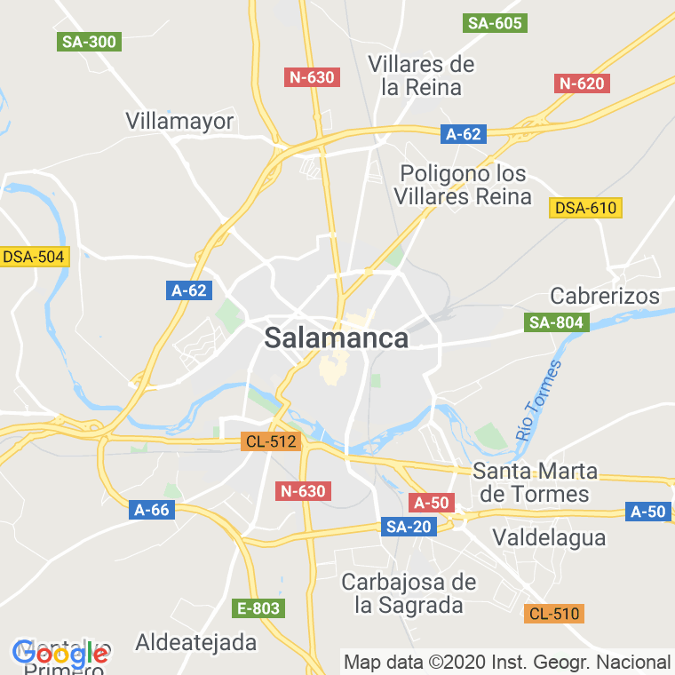 Código Postal calle Salamanca, Hasta Km. 125, carretera en Valladolid