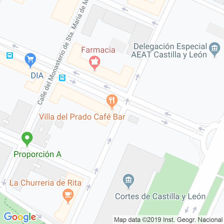 Código Postal calle Villa Del Prado en Valladolid