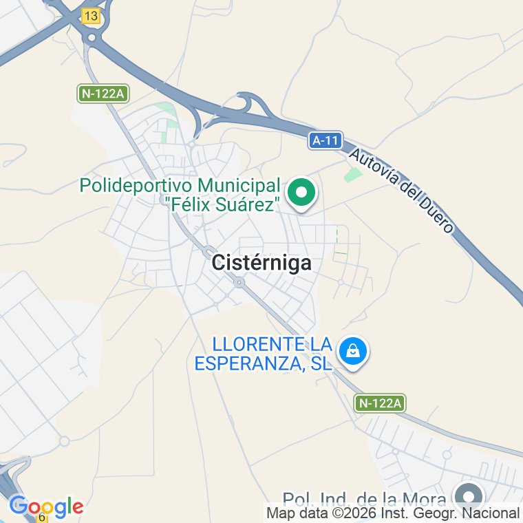 Código postal de Cisterniga, la en Valladolid