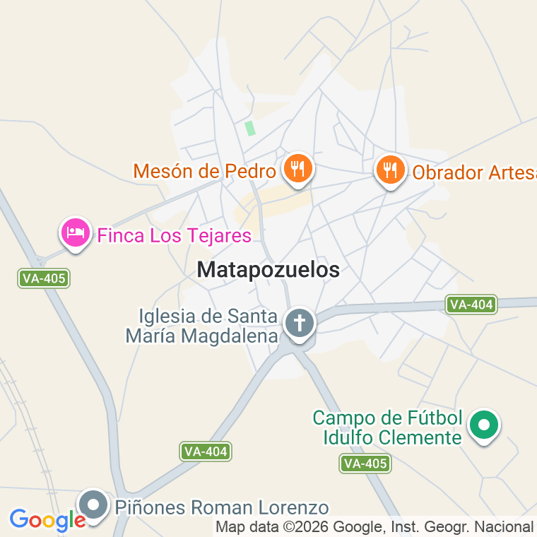 Código postal de Matapozuelos en Valladolid