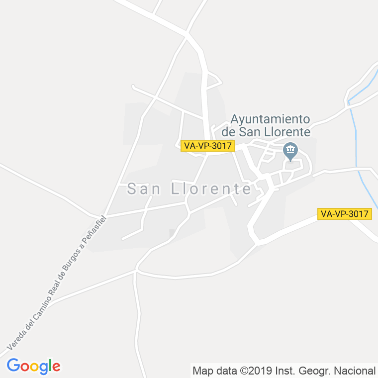 Código postal de San Llorente del Valle en Valladolid