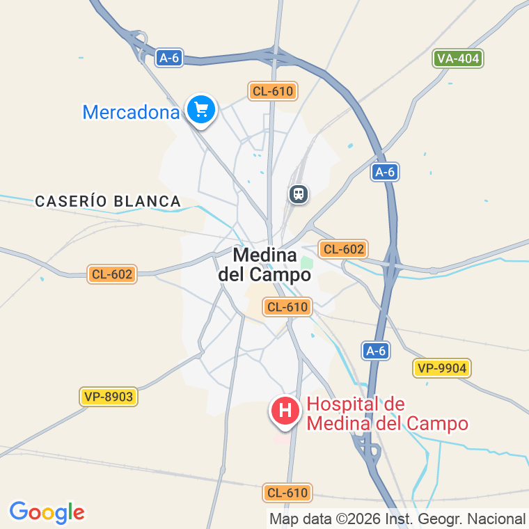 Código postal de Plaza las Reales en Medina del Campo