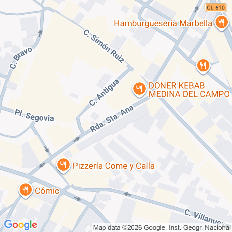 Código postal de Ronda Santa Ana en Medina del Campo