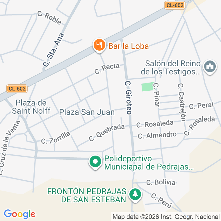 Código postal de Calle Cervantes en Pedrajas de San Esteban
