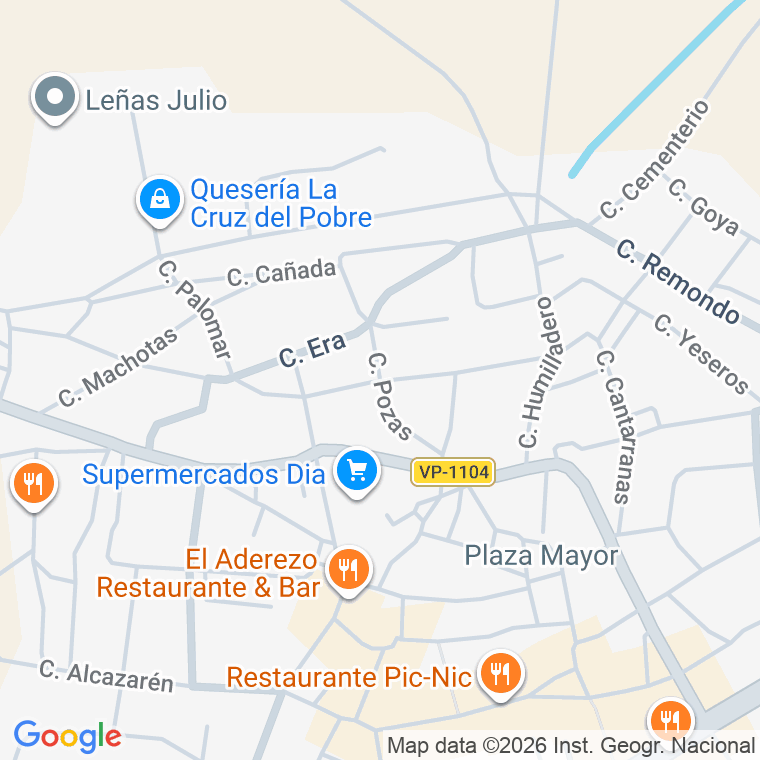 Código postal de Calle Pozas en Pedrajas de San Esteban