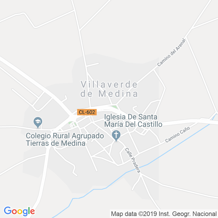 Código postal de Villaverde de Medina en Valladolid