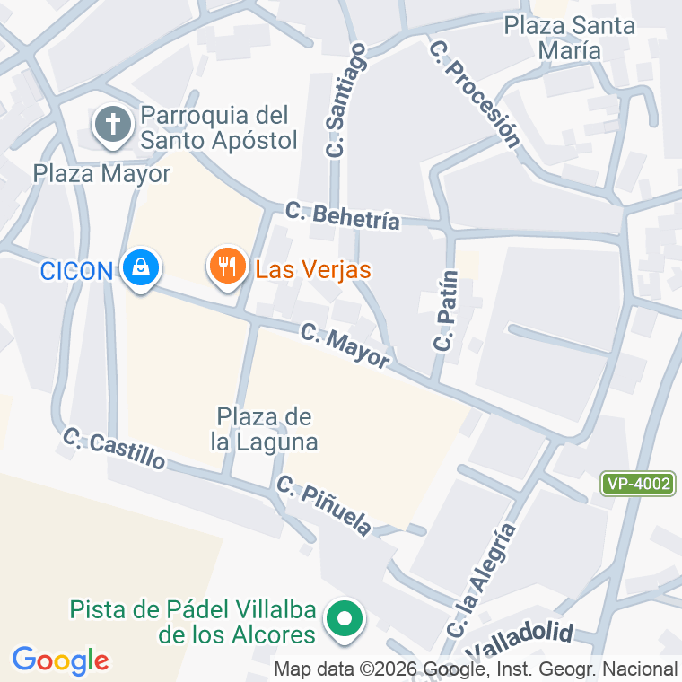 Código postal de Calle Mayor en Villalba de los Alcores