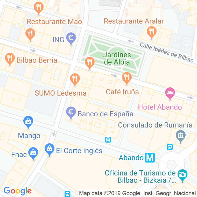 Código Postal calle Ledesma en Bilbao