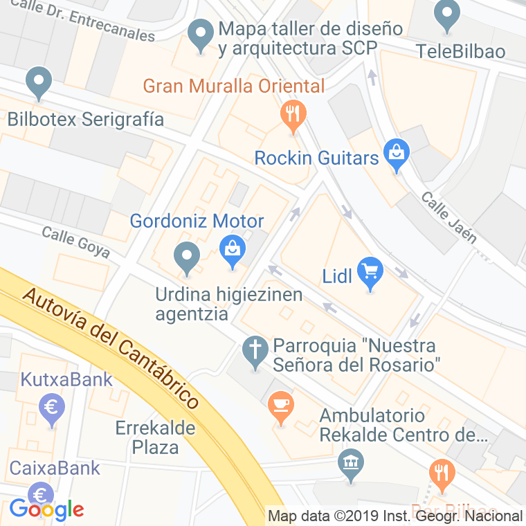 Código Postal calle Benito Alberdi en Bilbao