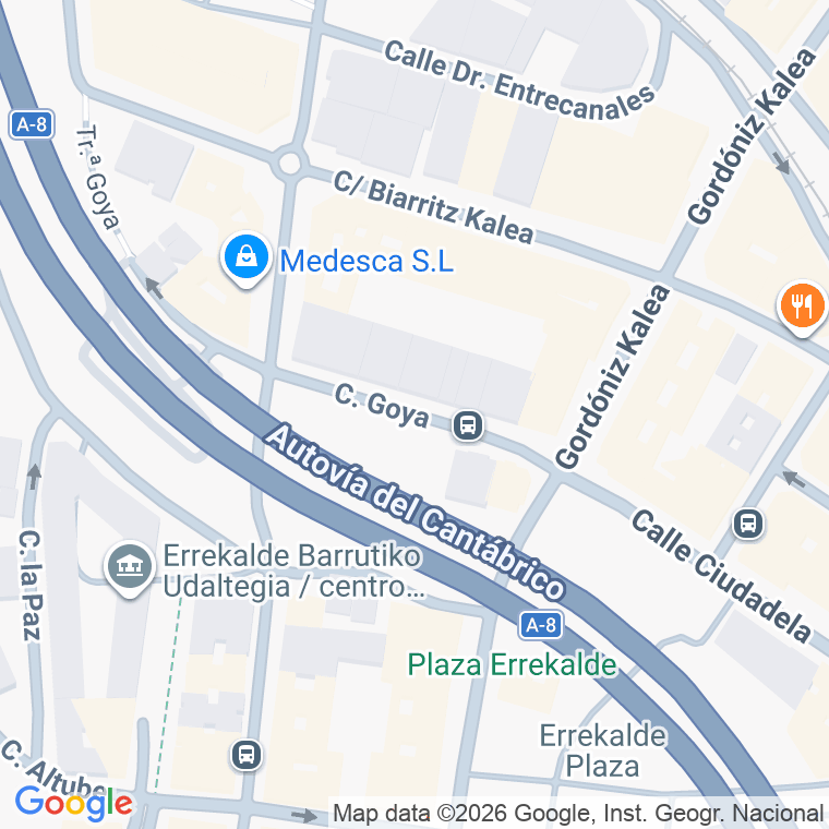 Código postal de Goya en Bilbao