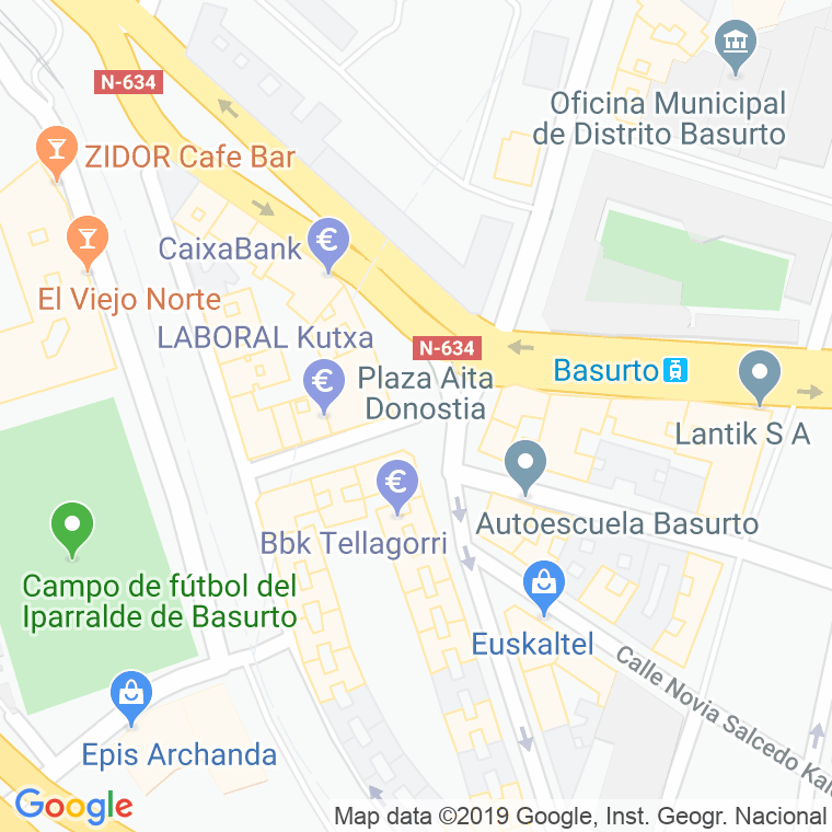 Código Postal calle Iturribarria en Bilbao