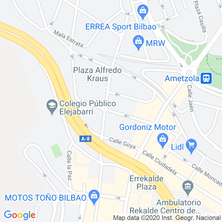 Código Postal calle Miarritze en Bilbao