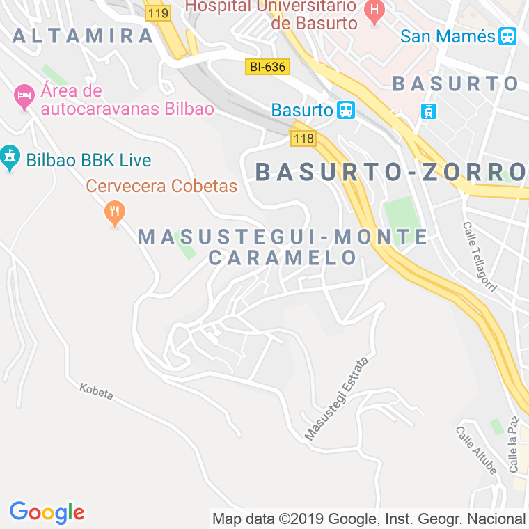 Código Postal calle Monte Caramelo en Bilbao