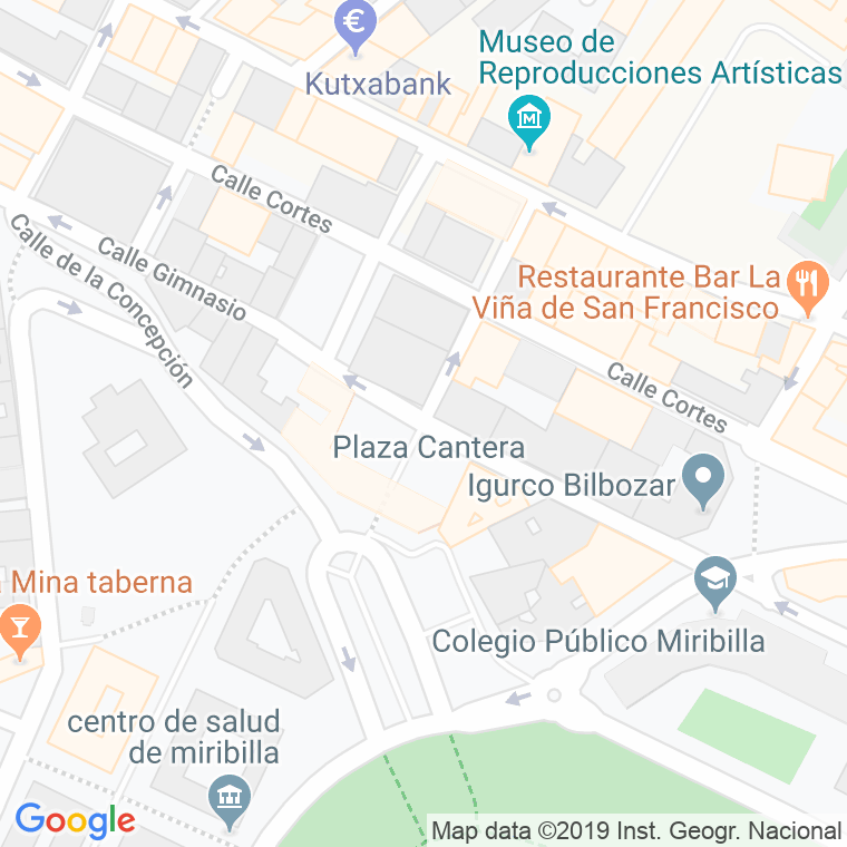 Código Postal calle Cantera, plaza en Bilbao