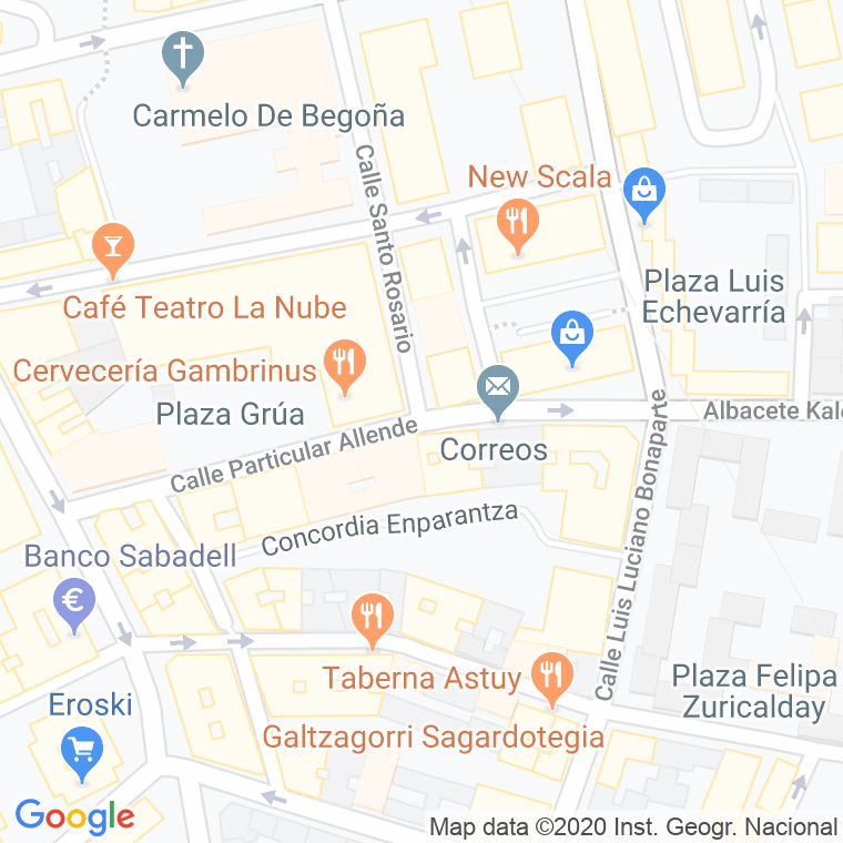 Código Postal calle Allende, particular en Bilbao