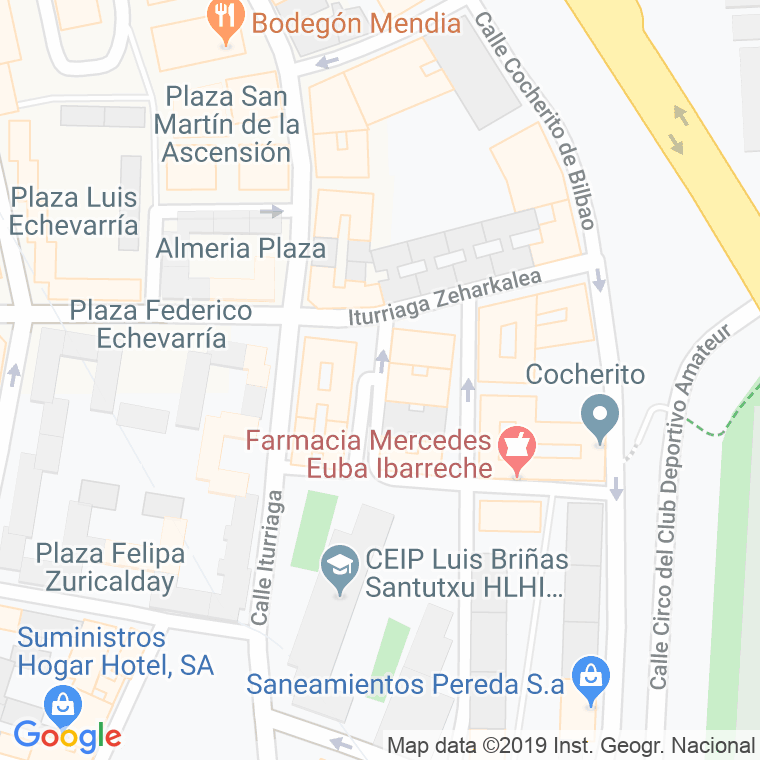 Código Postal calle Ategorri Txakolindegia en Bilbao