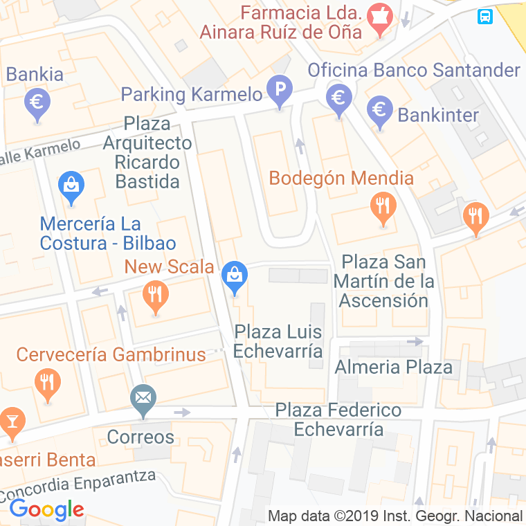Código Postal calle Elizondo en Bilbao