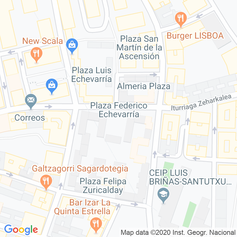 Código Postal calle Federico Echevarria, plaza en Bilbao