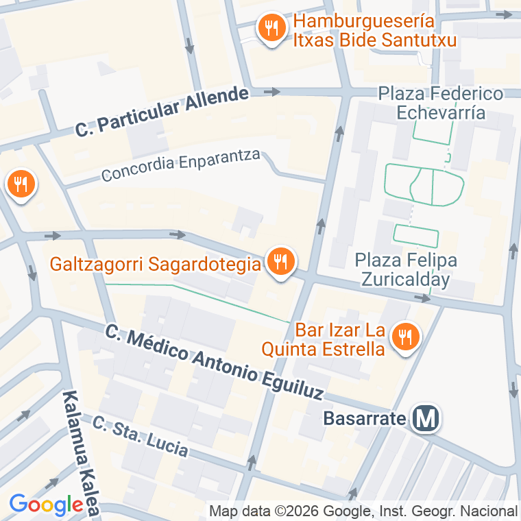 Código postal de Juan de la Cosa en Bilbao