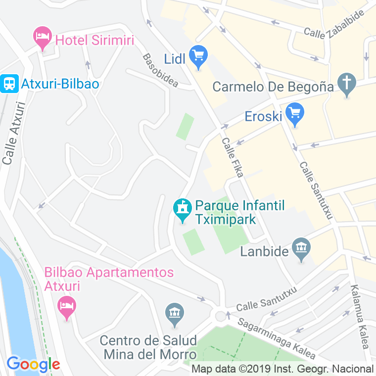 Código Postal calle Marcelino Menendez Y Pelayo   (Impares Del 1 Al Final)  (Pares Del 2 Al 10) en Bilbao