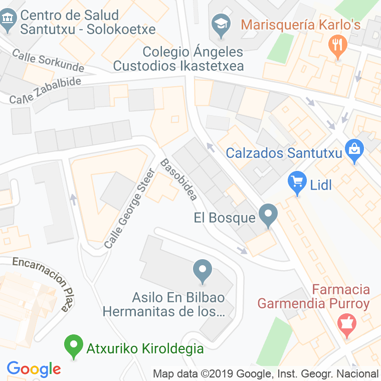 Código Postal calle Bosque, camino en Bilbao