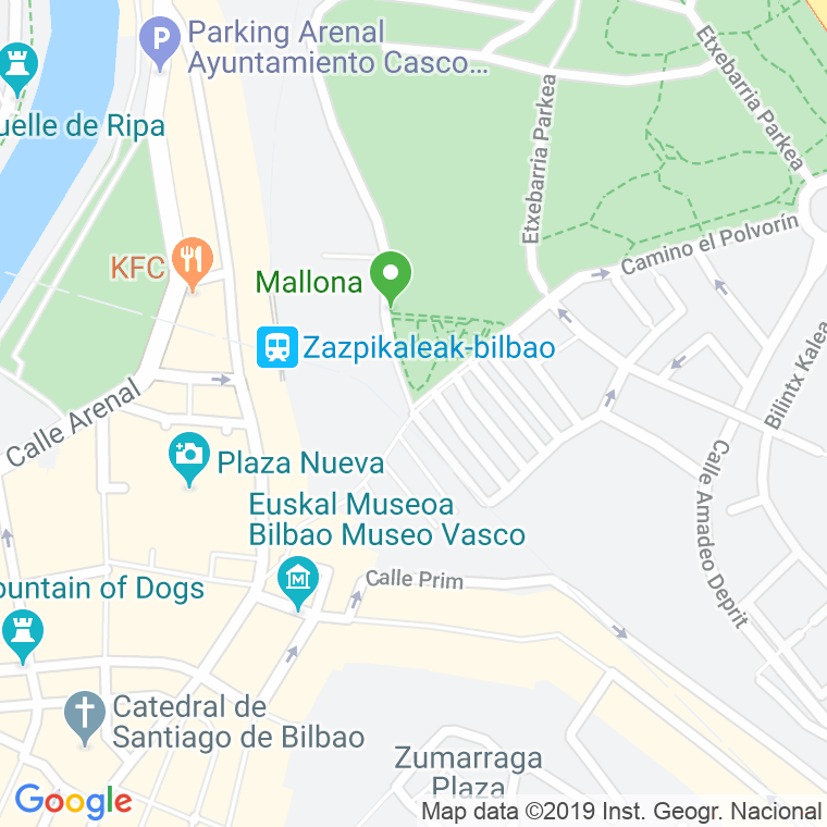 Código Postal calle Mallona, travesia en Bilbao