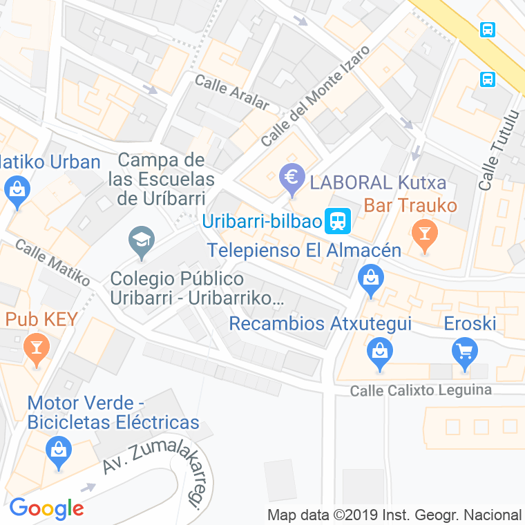 Código Postal calle Almirantes Oquendo en Bilbao