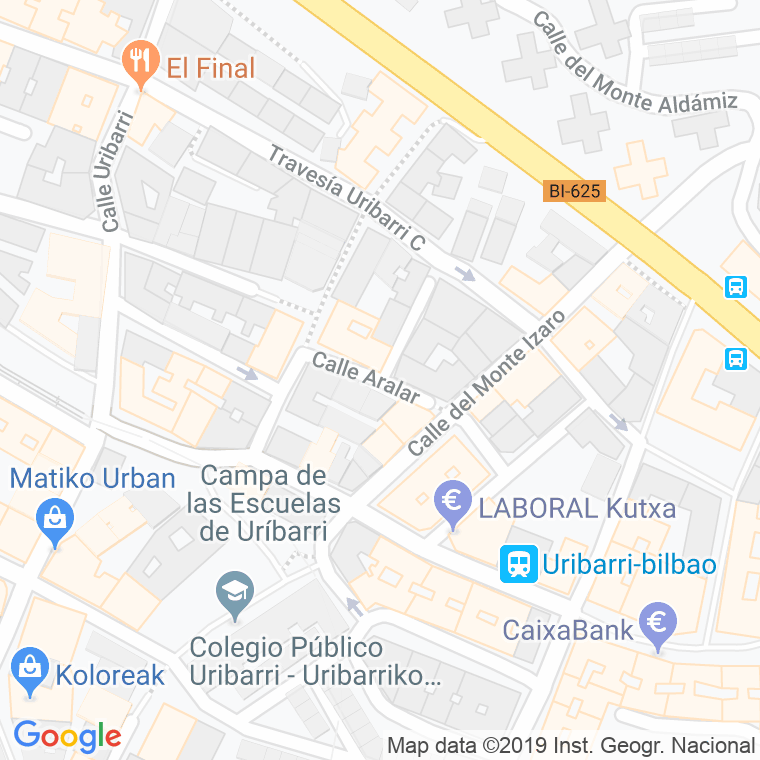 Código Postal calle Aralar en Bilbao
