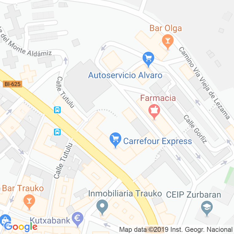 Código Postal calle Artxanda, aldapa en Bilbao