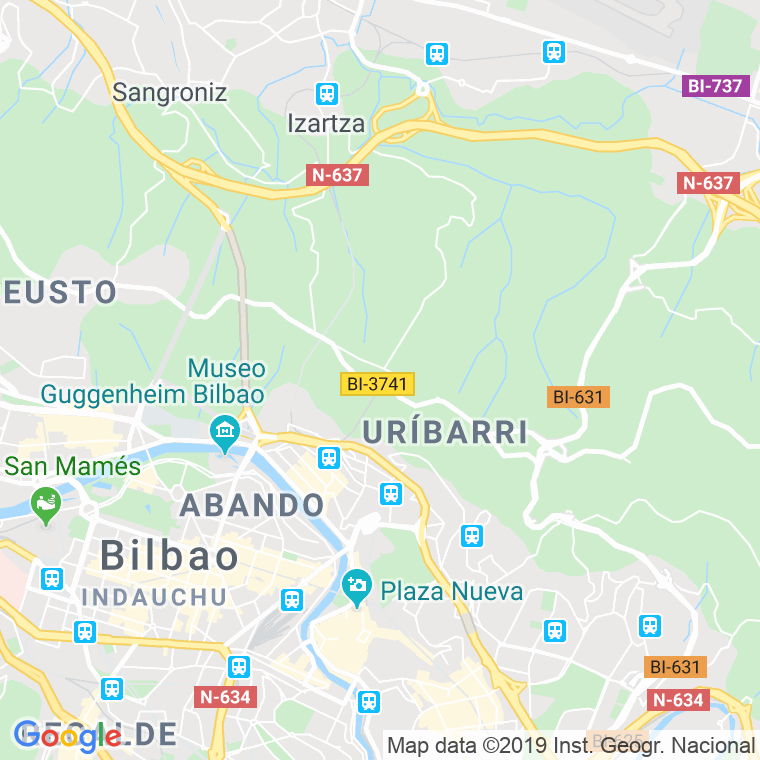 Código Postal calle Artxanda, malda en Bilbao