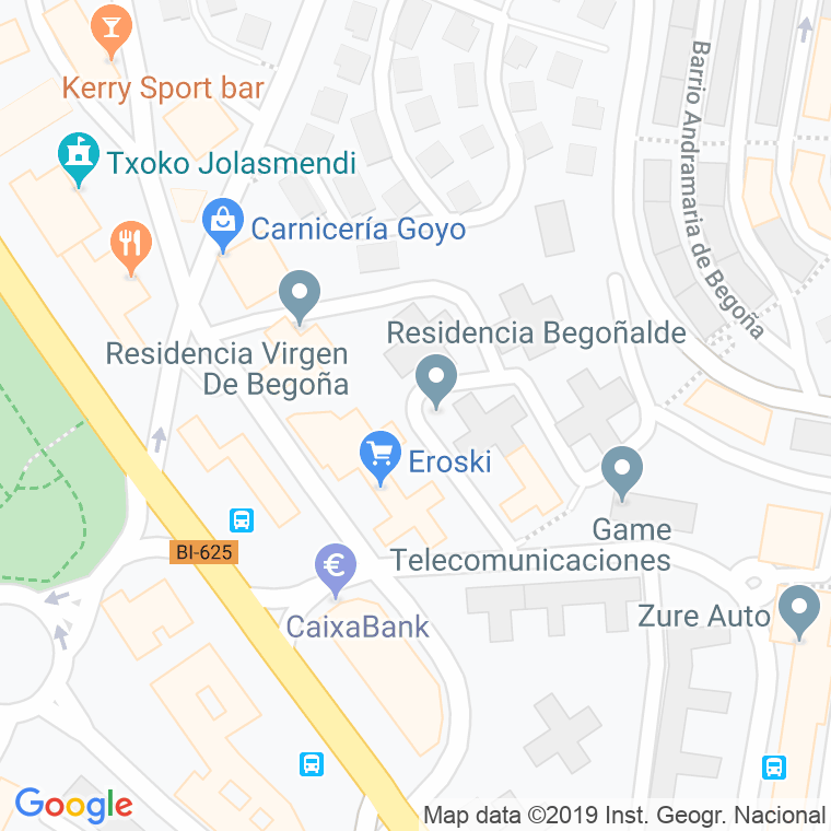 Código Postal calle Begoñalde, grupo en Bilbao