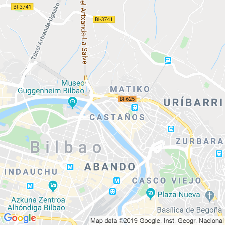 Código Postal calle Castaños en Bilbao