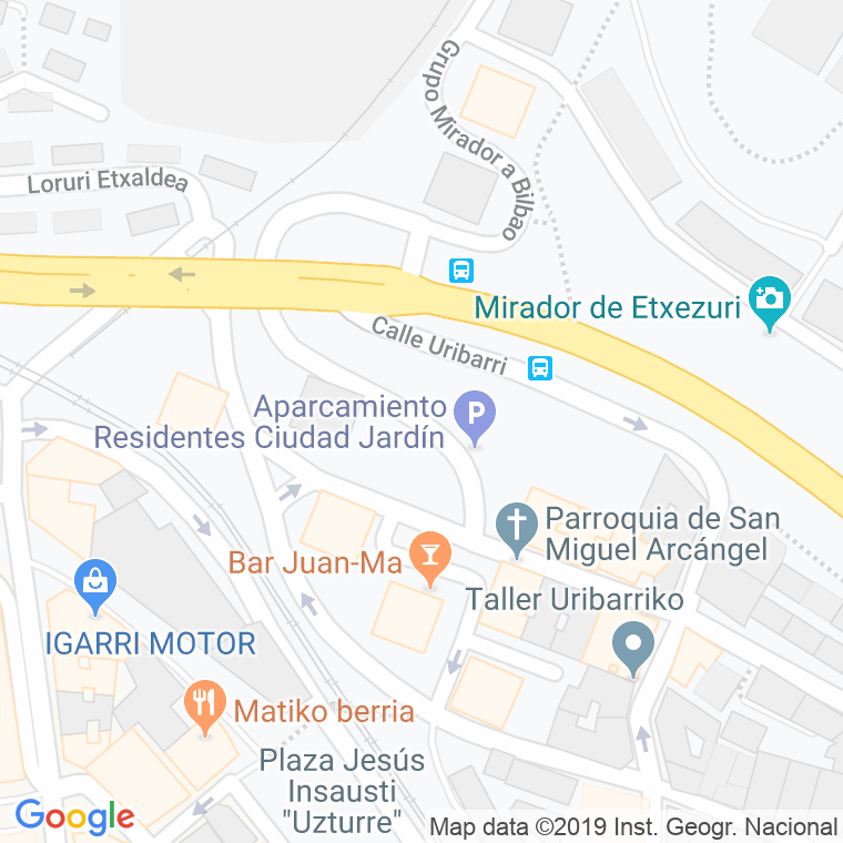 Código Postal calle Ciudad Jardin, travesia en Bilbao