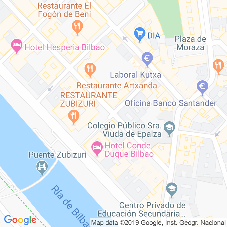 Código Postal calle Epalza en Bilbao