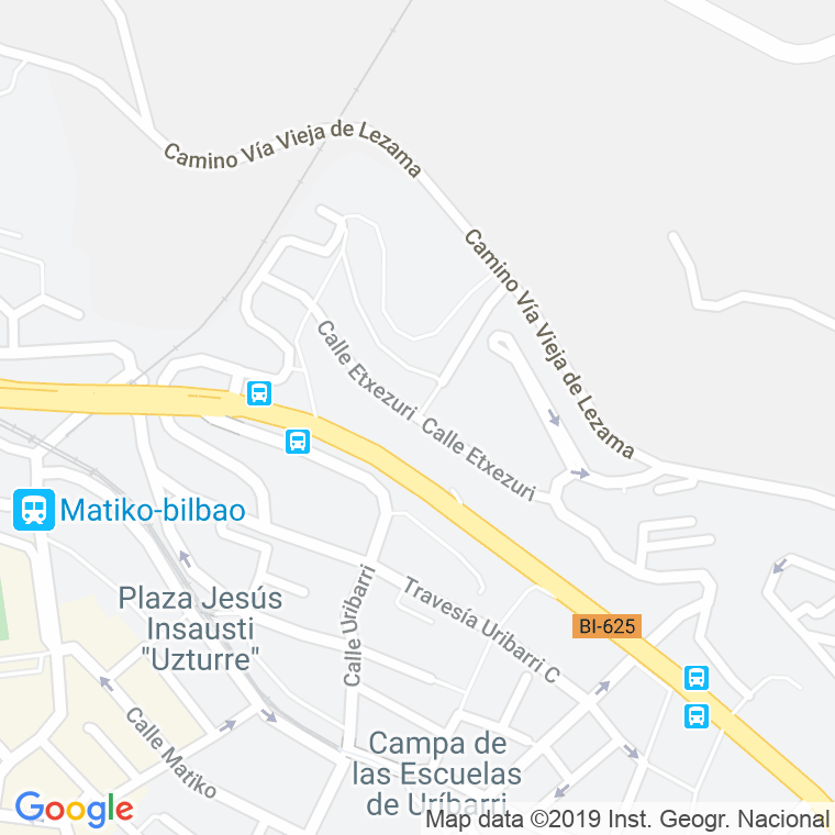 Código Postal calle Etxezuri   (Impares Del 1 Al Final)  (Pares Del 2 Al Final) en Bilbao