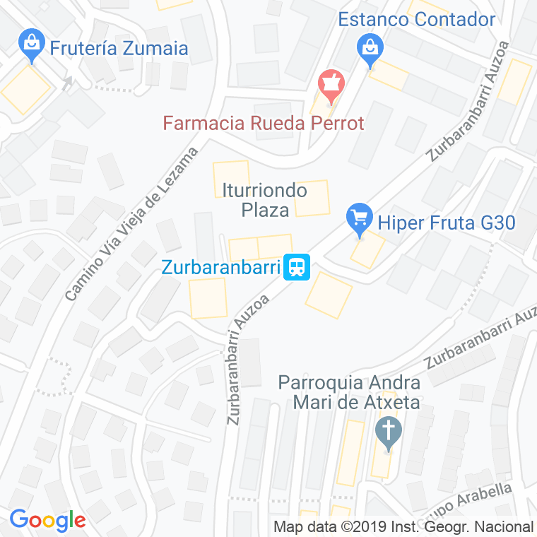 Código Postal calle Iturriondo, plaza en Bilbao