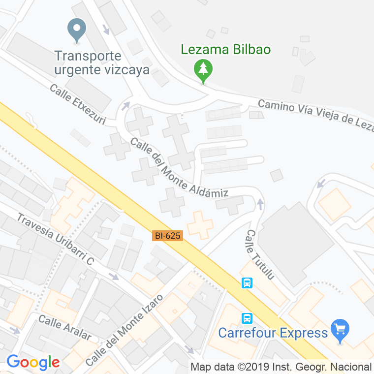 Código Postal calle Monte Aldamiz en Bilbao